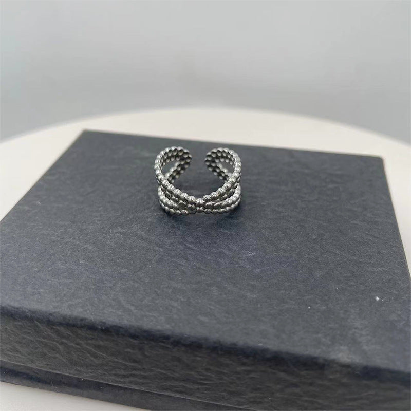 Damen modischer Ring mit stilvollem Ketten-Design Shop Nory