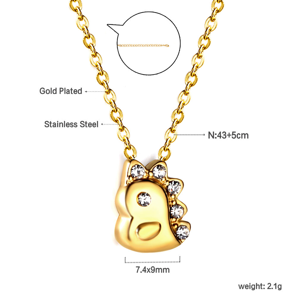 Damen Halskette mit liebevollem Herzmotiv aus goldplattiertem Edelstahl und funkelnden Zirkonia Shop Nory