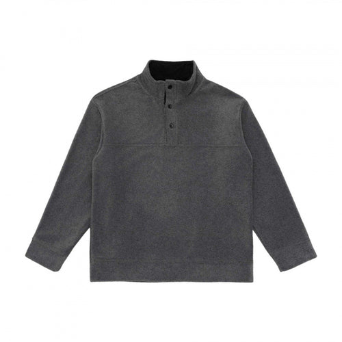 Unisex Henley-Fleecepullover mit kurzem Knopfverschluss, Stehkragen und Boxy‑Schnitt Shop Nory