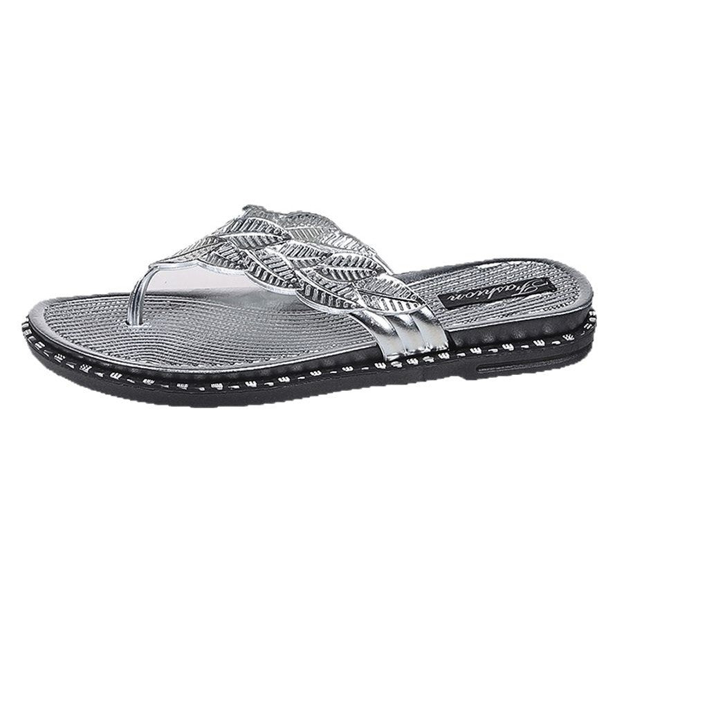 Damen Sandalen mit filigranem Blattdesign und rutschfester Sohle