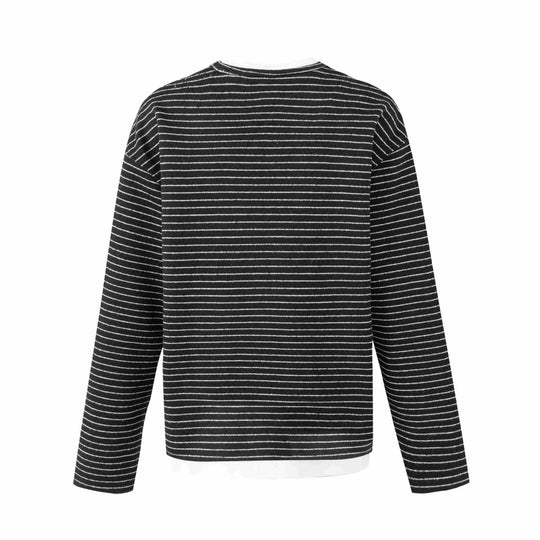 Damen Gestreiftes Langarm-Henley-Shirt mit Knopfleiste und Lagenlook Shop Nory