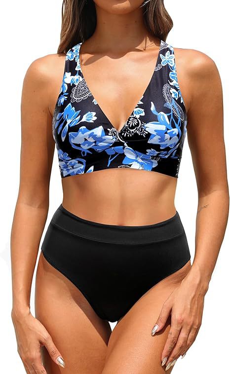 Damen Sportlicher hochtaillierter Bikini
