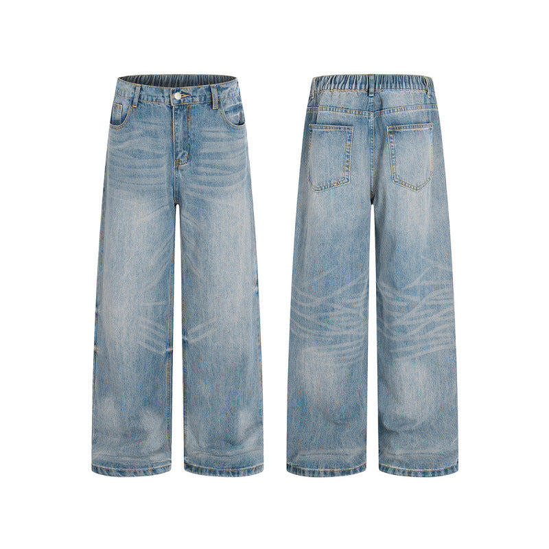 Damen Weite High-Waist Jeans aus leichtem Stonewashed Denim Shop Nory