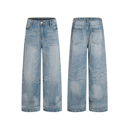Damen Weite High-Waist Jeans aus leichtem Stonewashed Denim Shop Nory