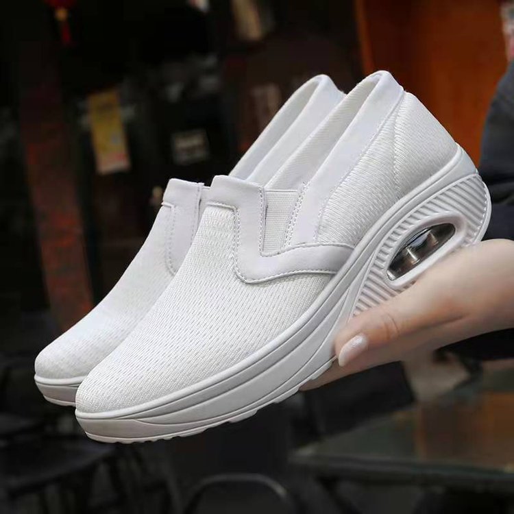 Damen Gestrickte Slip-On-Walking-Sneaker mit sichtbarer Luftkapsel und ergonomischer Plateausohle Shop Nory