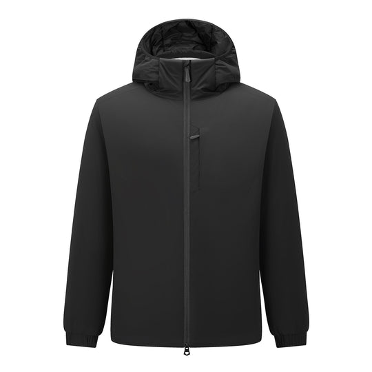 Herren Leichte wasserdichte Softshell-Regenjacke mit Kapuze und versteckter Brusttasche Shop Nory