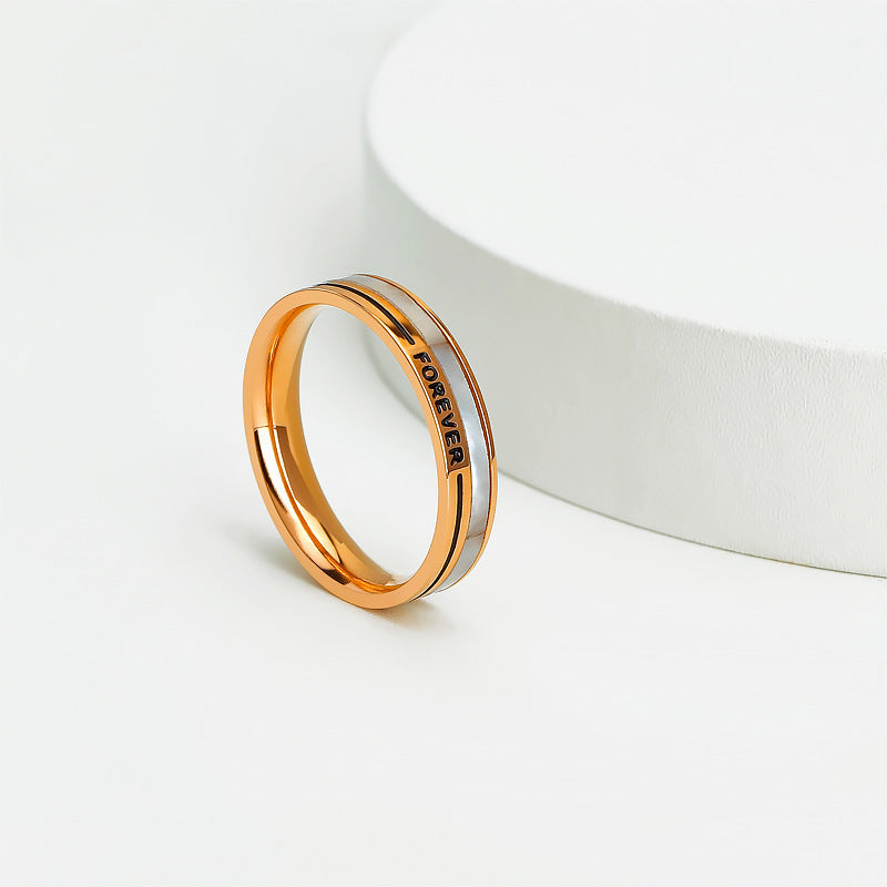 Damen minimalistischer Ring mit eingravierter Botschaft Shop Nory