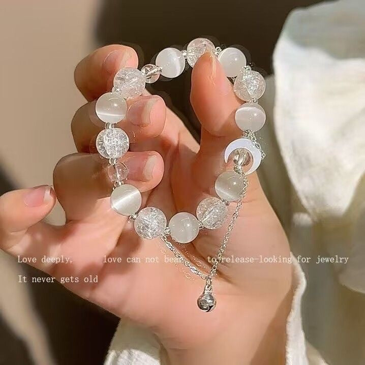Damen Armband aus glitzernden Kristallen und feinen Edelsteinen Shop Nory