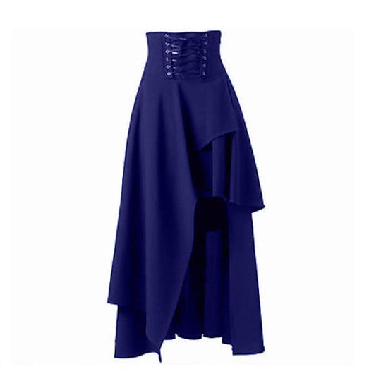 Damen Eleganter asymmetrischer Rock mit Schnürung