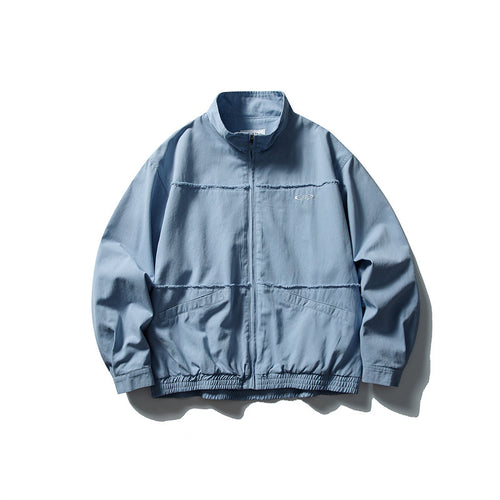 Unisex Boxy-Übergangsblouson mit Stehkragen, verdecktem Reißverschluss und elastischem Saum Shop Nory