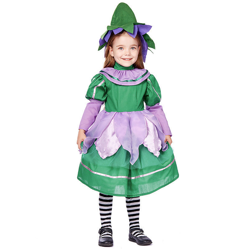 Mädchen Märchenhaftes Kostüm mit Hut und Verzierung Shop Nory