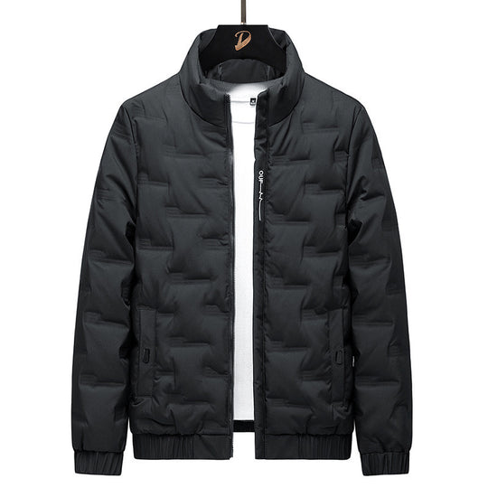 Herren Stehkragen-Steppjacke mit geometrischer Steppung und elastischen Bündchen Shop Nory