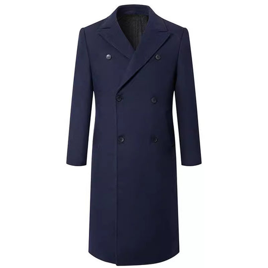 Herren Doppelreihiger City Mantel aus Wollmix mit taillierter Silhouette Shop Nory