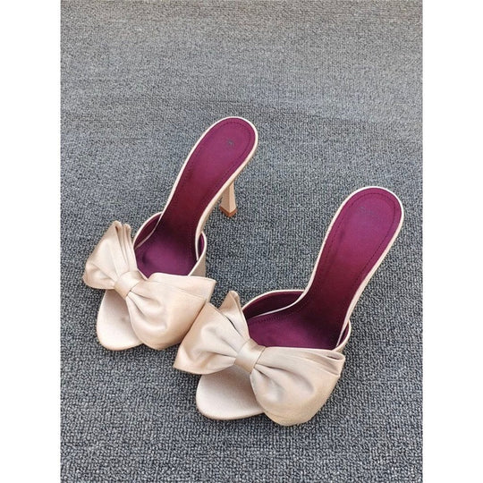 Damen High Heel Sandalen mit kunstvollem Schleifendesign