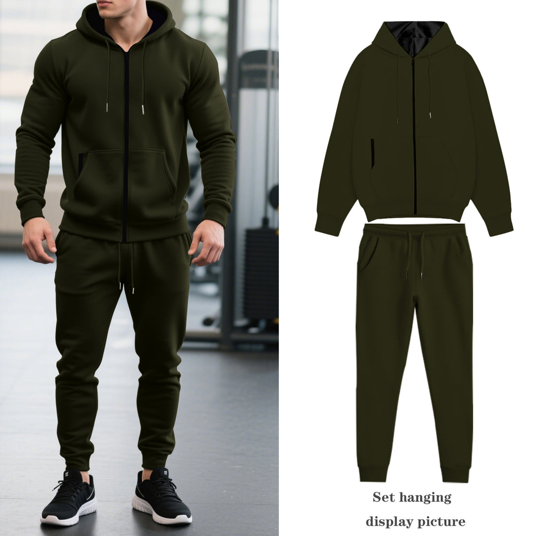 Herren nan zweiteiliges Performance Fleece Jogginganzug-Set mit Kapuzenjacke, verdecktem Reißverschluss und tapered Jogginghose Shop Nory
