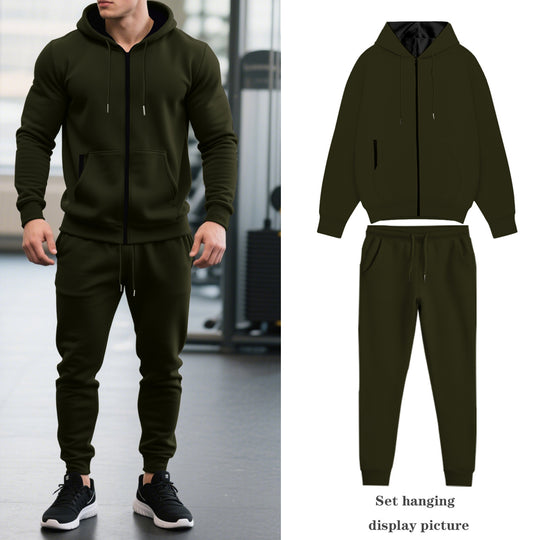 Herren nan zweiteiliges Performance Fleece Jogginganzug-Set mit Kapuzenjacke, verdecktem Reißverschluss und tapered Jogginghose Shop Nory