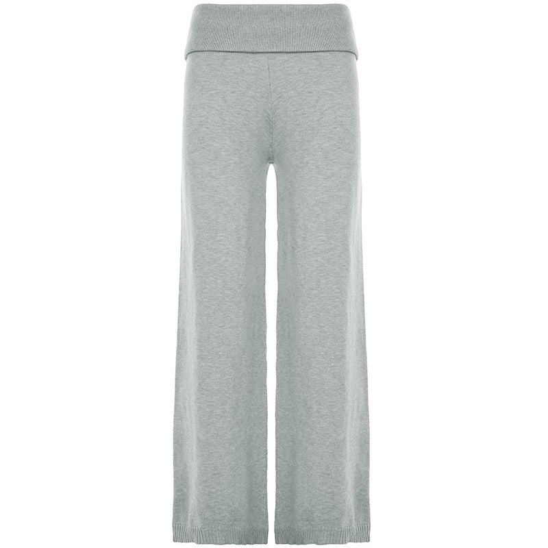 Damen nan kaschmirähnliches Strick-Lounge-Set mit Oversize-Pullover und weiten Palazzo-Hosen Shop Nory