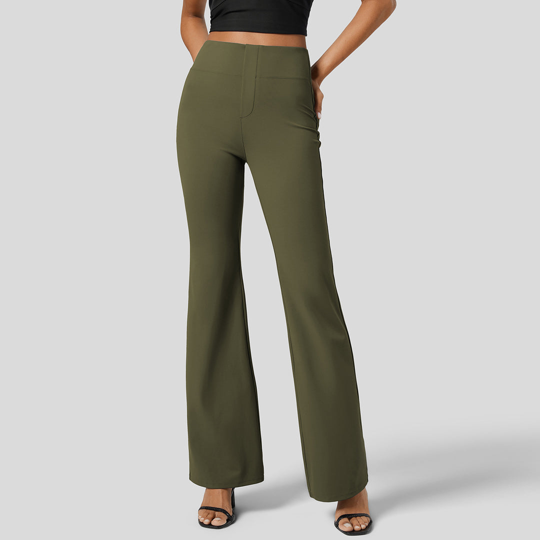 Damen High-Waist Stretch Schlaghose mit breitem Komfortbund Shop Nory