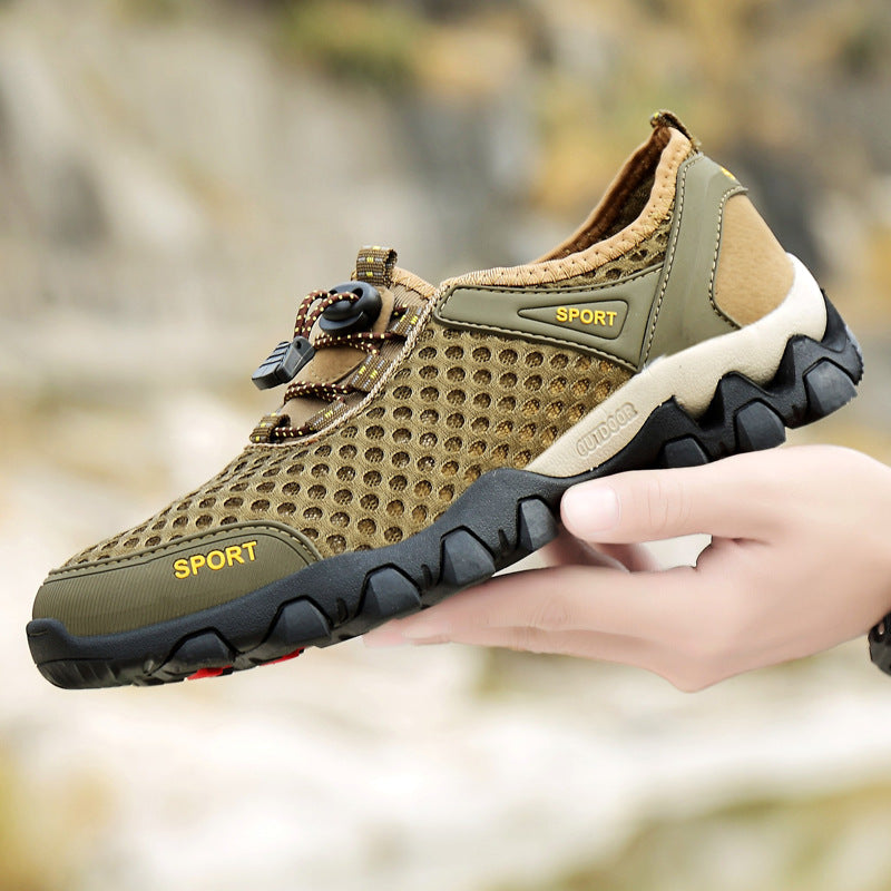 Damen Atmungsaktive und rutschfeste Sportschuhe mit elastischem Schnellschnürsystem