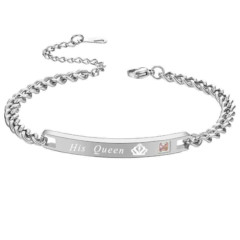 Damen Elegantes Kettenarmband mit personalisierbarem Anhänger Shop Nory