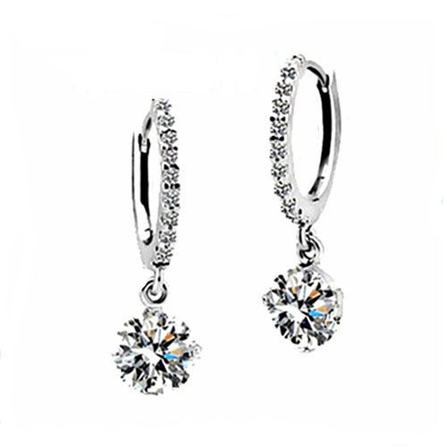 Damen Ohrringe mit funkelndem Zirkonia-Anhänger und eleganter Fassung Shop Nory