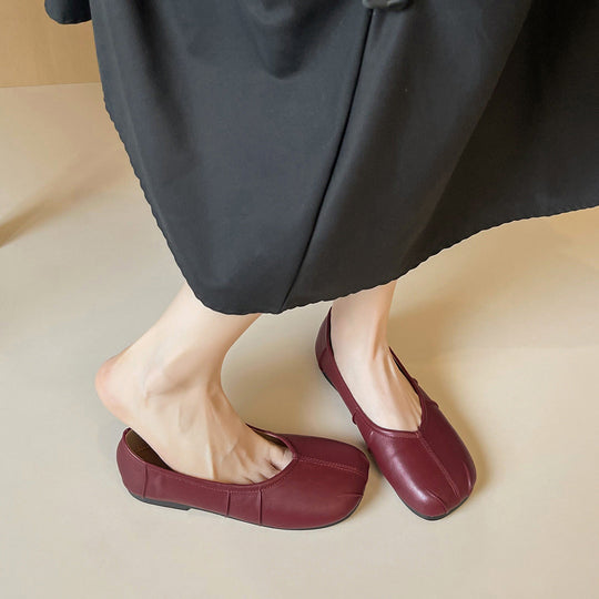 Damen Ballerinas mit einzigartigem Faltendesign