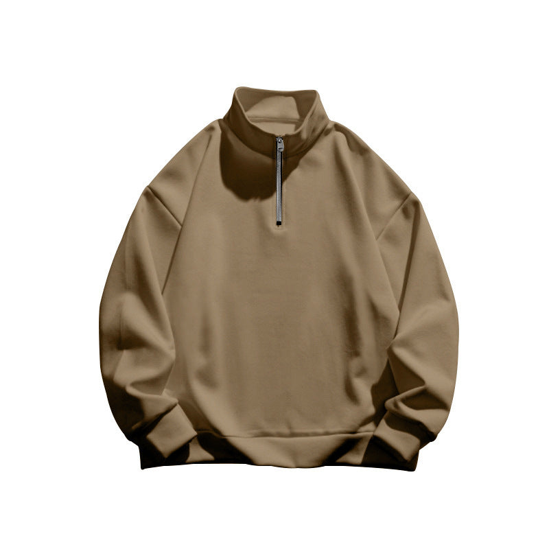 Herren Sportlicher Stehkragenpullover mit Reißverschluss