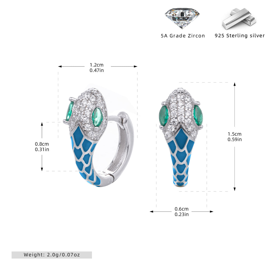 Damen Ohrhänger im stilvollen Schlangen-Design aus 925 Sterling Silber Shop Nory