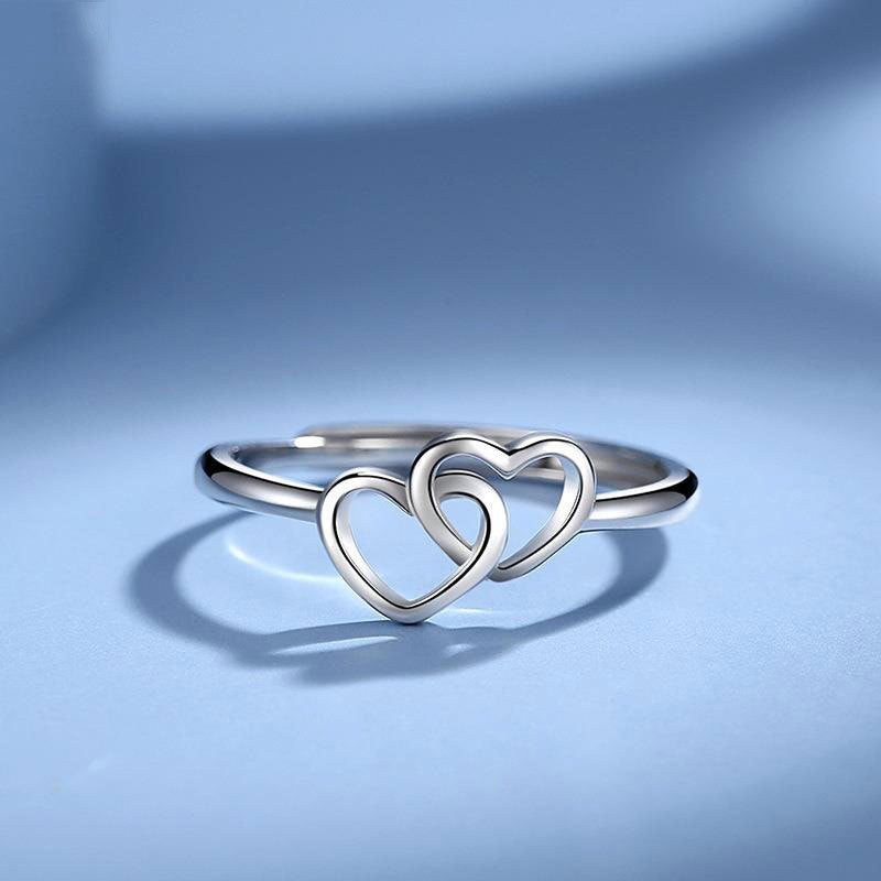 Damenring mit Doppelherzdesign Shop Nory
