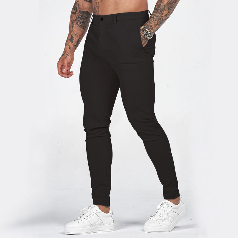 Herren elegante Slim-Fit Chinohose mit elastischem Bund und praktischen Taschen ShopNory
