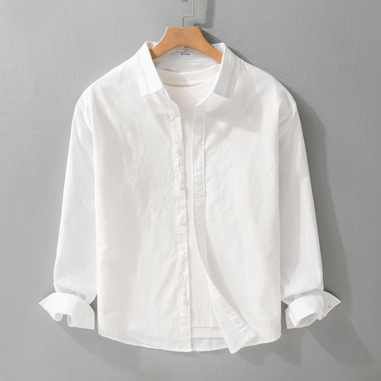 Herren Leichtes Baumwollhemd mit Lagen‑Look und Kentkragen Shop Nory