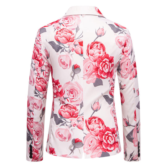 Herren eleganter Blazer mit floralem Design