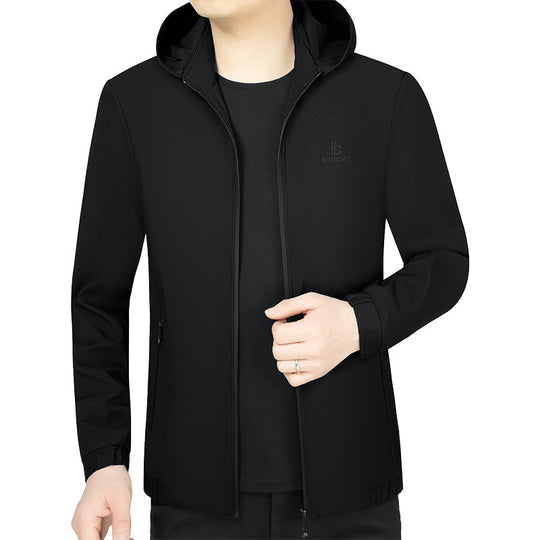 Herren Kapuzen-Softshelljacke mit wind- und wasserabweisender Membran und Reißverschlusstaschen Shop Nory