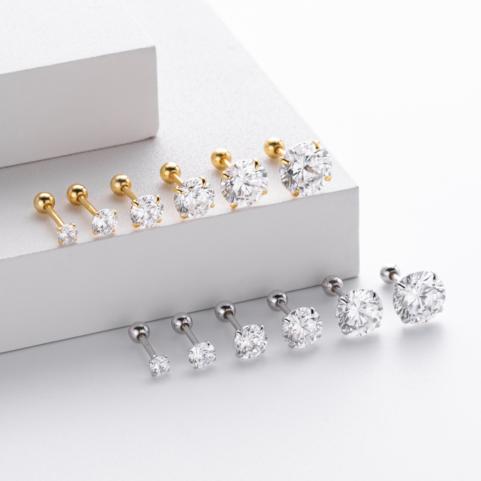 Damen Ohrstecker mit funkelndem Zirkon und hochwertigem 925 Sterling Silber Shop Nory
