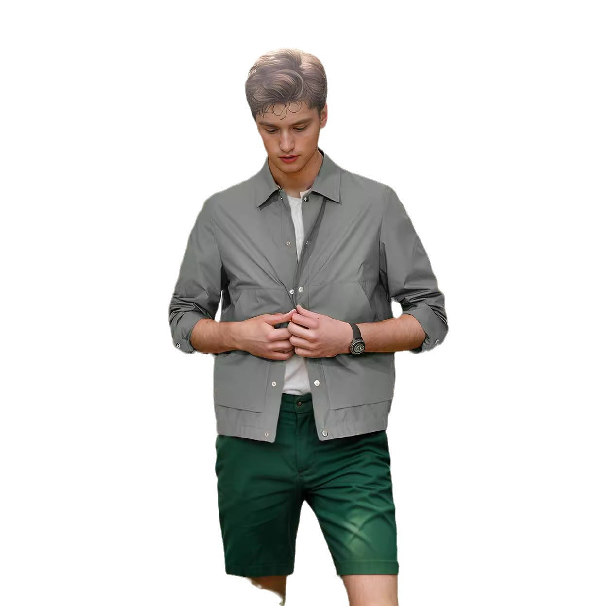 Herren leichte Sommerjacke mit innovativen Details