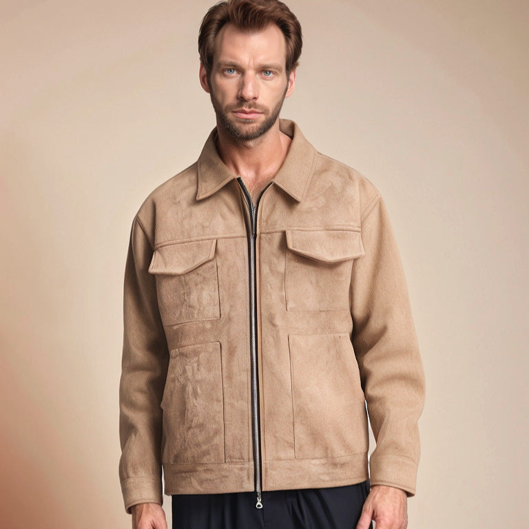 Herren lässige Suede Jacke