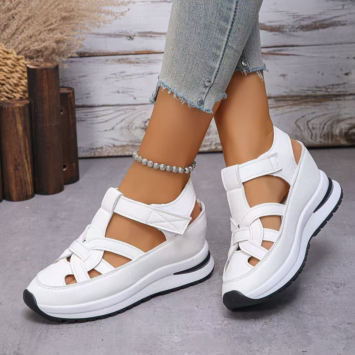Damen Komfort-Sandalen mit ergonomischem Riemendesign Shopnory