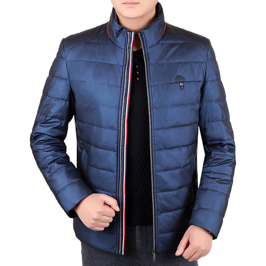 Herren Wattierte Kurzjacke mit Teddykragen und Wappenapplikation Shop Nory