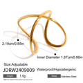 Damen Offener Ring mit elegantem geschwungenem Design aus hypoallergenem Edelstahl Shop Nory