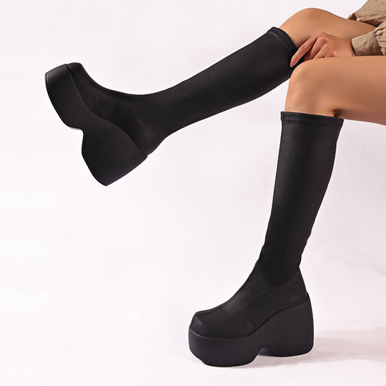 Damen High-Performance Plateau-Stiefel mit ergonomischem Design und rutschfester Sohle