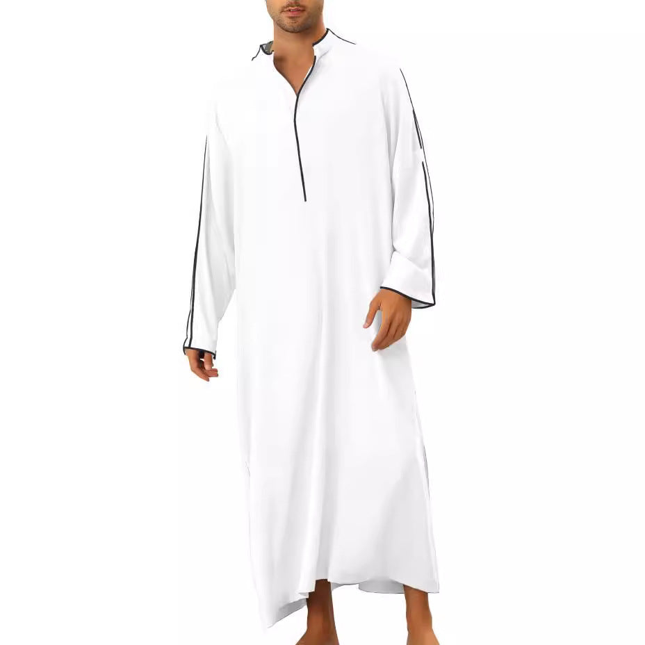 Herren hochentwickelter Kaftan mit sportlichem Stehkragen und eleganten Kontrastdetails