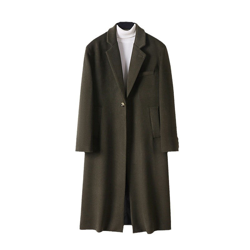 Herren Taillierter Wollmix-Longcoat mit Schalkragen und Ein-Knopf-Verschluss Shop Nory