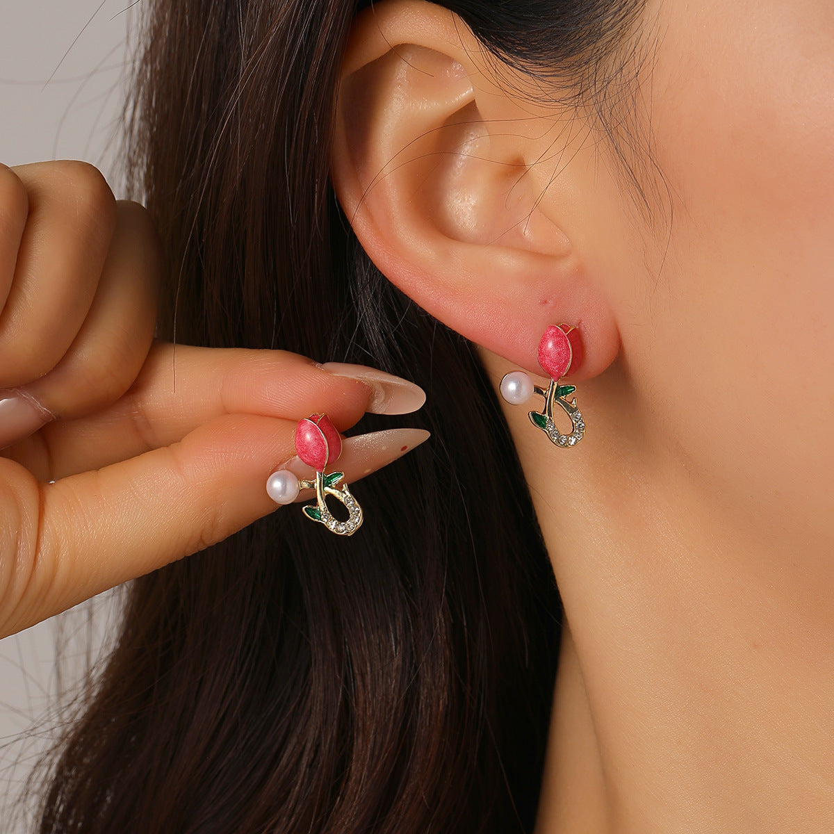 Damen Ohrringe mit elegantem Perl- und Zirkonia-Design Shop Nory