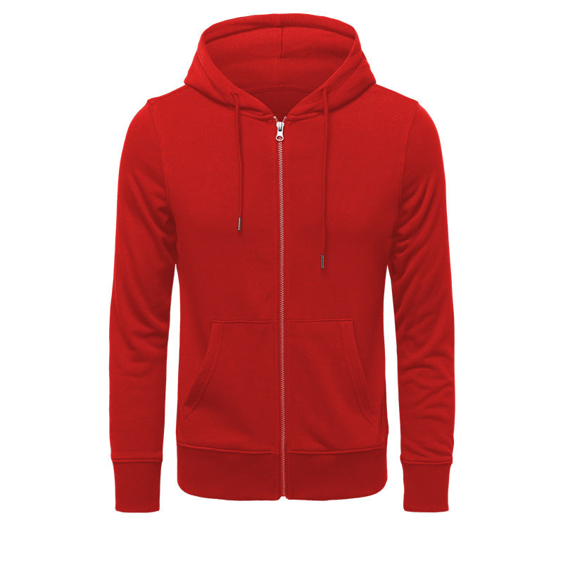 Herren nan schmal geschnittener Zip-Hoodie mit Metall-Reißverschluss, doppellagiger Kapuze und Kängurutasche Shop Nory