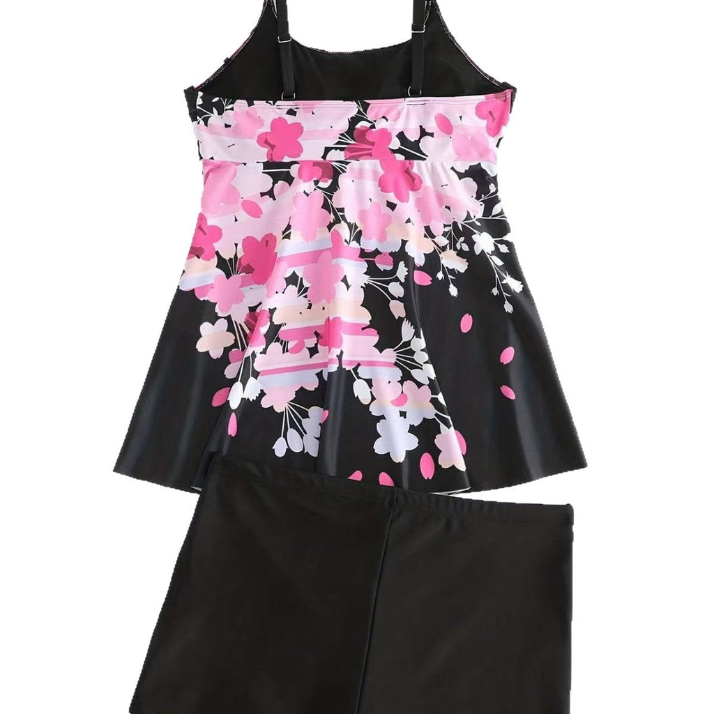 Damen Bade-Set mit floralem Oberteil und Shorts