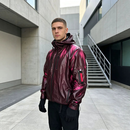 Herren Modische Langarmjacke mit Kapuze