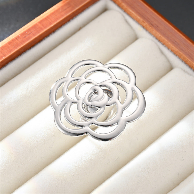 Damen Ring mit kunstvollem Blumenmuster und elegantem Design Shop Nory