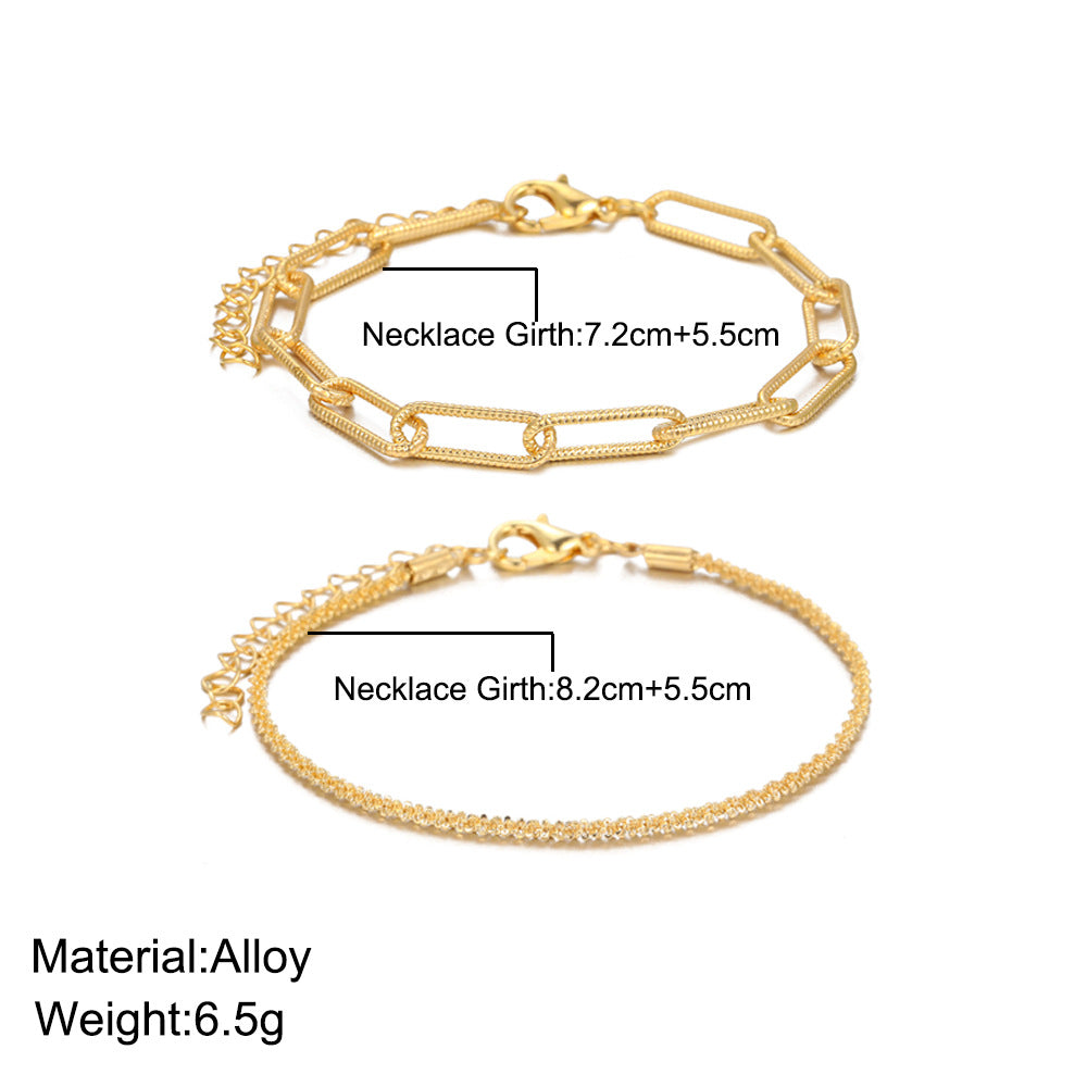 Damen Armband-Set mit eleganten filigranen Ketten und funkelnden Akzenten Shop Nory