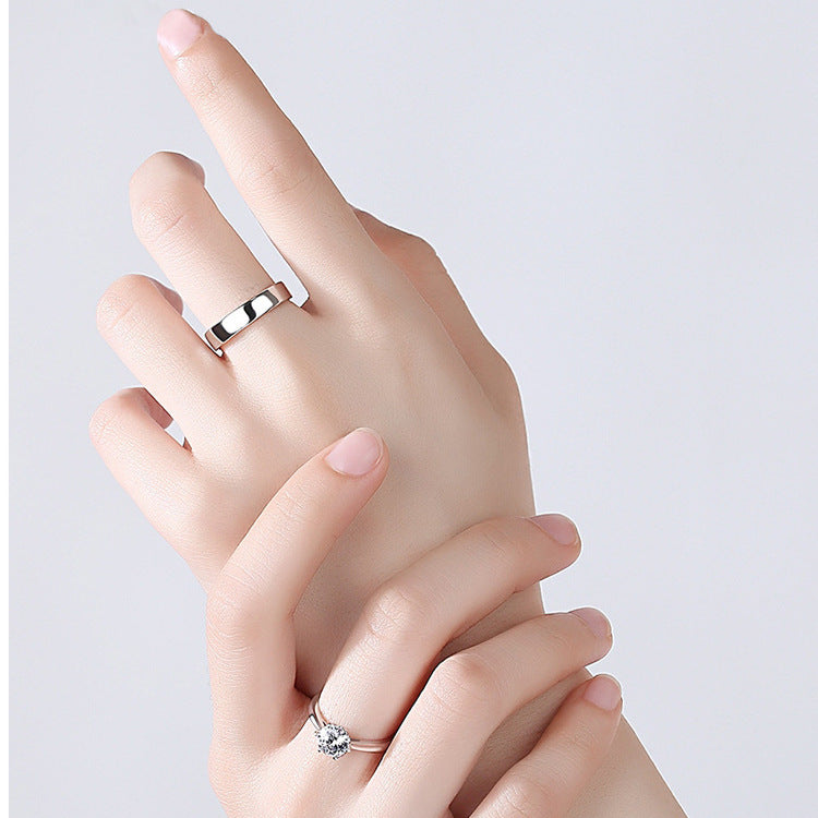 Damen Trauring Set mit funkelndem Diamant und edlem Design Shop Nory