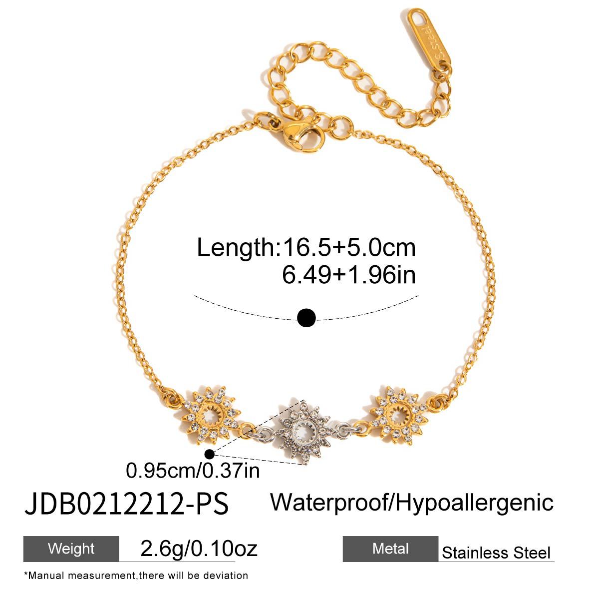 Damen Armband mit funkelndem Sonnenmuster und hypoallergener Edelstahlverarbeitung Shop Nory